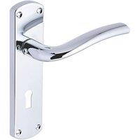 Smith & Locke Corfe Fire Rated Lever Lock Door Handles Pair Polished Chrome (441HY)