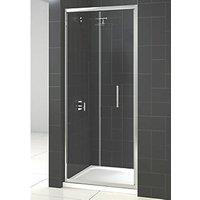 Triton Fast Fix Framed Rectangular Bi-Fold Shower Door Chrome 900mm x 1900mm (441KT)