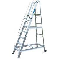 Lyte Aluminium 1.7m Silver 7 Step Podium Steps (44247)