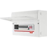British General Fortress 16-Module 12-Way Part-Populated Main Switch Consumer Unit with SPD (442KG)