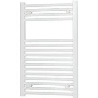 Flomasta 800mm x 500mm 1293BTU White Curved Towel Radiator (442RV)