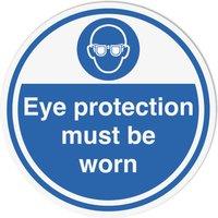 Essentials Eye Protection Must Be Worn Floor Sign 450mm x 450mm (442YU)