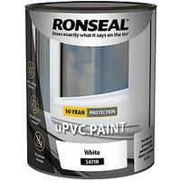Ronseal 750ml White Satin Self Priming uPVC Paint (443KK)