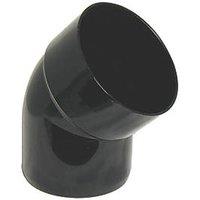 FloPlast Push-Fit 135 Single Socket Bottom Offset Bend Black 110mm (44403)
