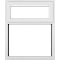 Crystal Top Opening Clear Double-Glazed Casement White uPVC Window 1190mm x 965mm (444JK)