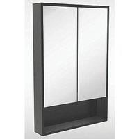 Sensio Sydney 1-Door Illuminated Mirror Cabinet & Shelf With 1248lm LED Light Silver Effect 900mm x 130mm x 600mm (444PL)