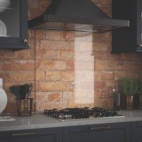 Splashback Clear with Copper Caps Kitchen Splashback 600mm x 700mm x 6mm (444YR)