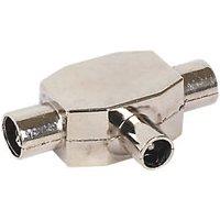 Labgear Coax (Male) to F-Plug (Male) 2-Way T-Splitter (44534)