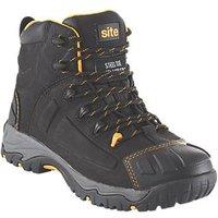 Site Fortress Size 7 Black Waterproof Steel Toe Cap Safety Boots (4454V)