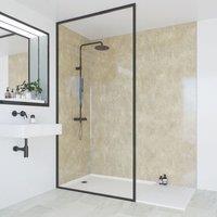 Multipanel Unlipped Bathroom Waterproof Wall Panel Gloss Travertine 2400mm x 900mm x 11mm (445CG)