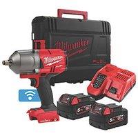 Milwaukee M18 ONEFHIWF12-502X FUEL 18V 2 x 5.0Ah Li-Ion RedLithium Brushless Cordless ONE-KEY Impact Wrench (445GE)