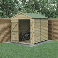 Forest Beckwood 6' x 7' 6" (Nominal) Apex Shiplap Timber Shed with Base & Assembly (445PW)