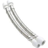 Hep2O Push-Fit Keyless Flexi Tap Connector 15mm x 15mm x 300mm 2 Pack (445RE)