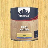 Fortress 2.5Ltr Clear Satin Water-Based Floor Varnish (447JM)
