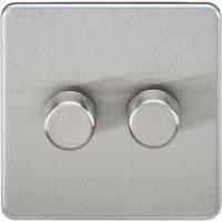 Knightsbridge 2-Gang 2-Way LED Dimmer Switch Brushed Chrome (447TY)
