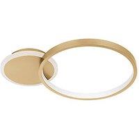 Eglo Gafares LED Ceiling Light Gold/White 15W 2100lm (448PL)