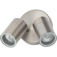 Zink Leto Outdoor Wall Light Fitting Stainless Steel (448VJ)