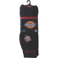 Dickies Work Socks Black 9-11 2 Pairs (448XC)