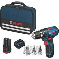 Bosch GSB 12V-15 12V 2 x 2.0/4.0Ah Li-Ion Coolpack Cordless Combi Drill (448YW)