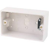 Essentials 2-Gang Surface Pattress Back Box 47mm (4493D)