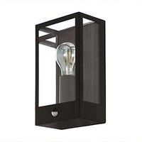 Eglo Alamonte Outdoor Wall Light With PIR Sensor Black (449PL)