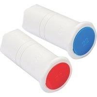 Hep2O Plastic Push-Fit Keyless Blanking Pegs 22mm 2 Pack (449RE)
