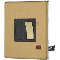 Contactum Lyric 13A Switched Fused Spur with Neon Brushed Brass with Black Inserts (449RR)