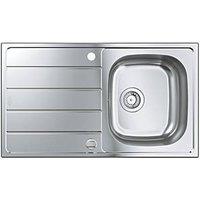 Grohe K200 1 Bowl Stainless Steel Sink Chrome 860mm x 500mm (449VY)