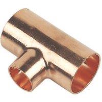 Flomasta Copper End Feed Reducing Tee 22mm x 22mm x 15mm (45076)