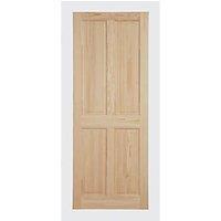Unfinished Pine Wooden 4-Panel Internal Victorian-Style Door 1981mm x 686mm (450FA)