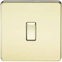Knightsbridge 20A 1-Gang DP Control Switch Polished Brass (450TY)