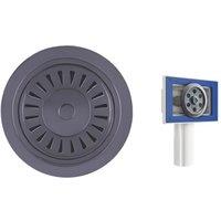 ETAL Sink Strainer Waste Gun Metal 90mm (450VN)