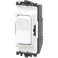 MK Grid Plus 10A Grid SP Control Switch White with Colour-Matched Inserts (451JR)