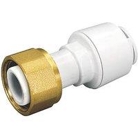 FloPlast FloFit+ Plastic Push-Fit Straight Tap Connector 22mm x 3/4" (451RF)