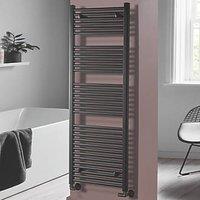 Towelrads 1600mm x 600mm 3081BTU Black Flat Towel Radiator (451RY)
