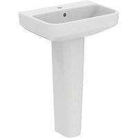 Ideal Standard i.life S Washbasin & Pedestal 1 Tap Hole 550mm (452HM)