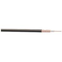 Time RG59 Black 1-Core Round Coaxial Cable 25m Drum (452JY)