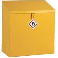 Barton Flammable Liquid Sloping Top Storage Bin Yellow 609mm x 330mm x 660mm (452VV)