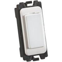 Knightsbridge Curved Edge 1-Module Grid Blanking Plate White (452YA)