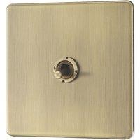 LAP 20A 16AX 1-Gang 2-Way Switch Antique Brass with Colour-Matched Inserts (453PN)