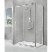 Triton Neo Eight Framed Rectangular Sliding Door Shower Enclosure Chrome 1000mm x 800mm x 1900mm (453TK)