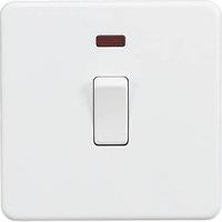 Knightsbridge 20A 1-Gang DP Control Switch Matt White with LED (453TY)