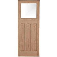 Edwardian 1-Clear Light Unfinished Oak Wooden 3-Panel Internal Door 1981mm x 762mm (454FA)