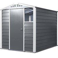 Trimetals Titan 660 6' x 6' (Nominal) Apex Metal Shed Anthracite/Goosewing Grey (454RY)