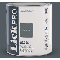 LickPro Max+ 2.5Ltr Grey 08 Eggshell Emulsion Paint (454TM)