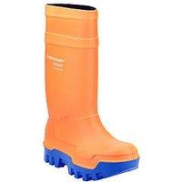 Dunlop Purofort Thermo+ Size 8 Orange Steel Toe Cap Safety Wellies (455JX)