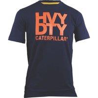 CAT Heavy Duty Short Sleeve Tee Shirt Black Small 36" Chest (455XT)