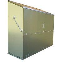 Trimetals DD Senturion 447 6' 6" x 2' 6" (Nominal) Metal Gas Cylinder Storage with Base Olive/Moorland Green (45612)
