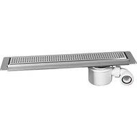 McAlpine CD600-SQ Channel Drain With Grid Brushed Stainless Steel 610mm x 150mm (4562X)