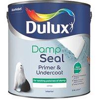 Dulux 2.5Ltr White Smooth Stain Block Paint (457FG)